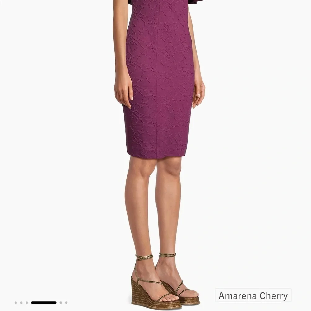 Lilly Pulitzer Bordeaux One-Shoulder Minidress in Amarena Cherry - Picture 5 of 13